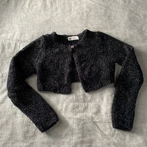 Girl’s H&M Sparkly black knit shrug